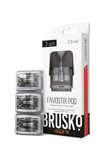 Картридж Brusko Favostix (0.6 Ом 3ml)  3 шт 4972 - фото 15923