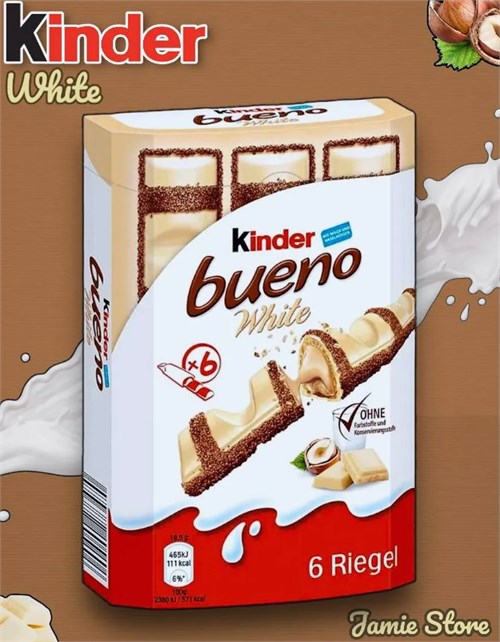 Вафельные батончики Kinder Bueno White 117гр. 5171 - фото 16420