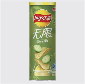 Картофельные чипсы Lay's Stax Cucumber со вкусом огурца (Китай), 90 г 4026