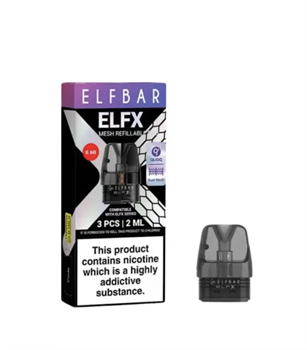 Картриджи ELFBAR ELFX Refillable Dual Mesh Pod УПАКОВКА 0.6 Ом 2 мл (в упак. 3 шт.) 4809