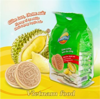 Вьетнамское печенье с вкусом дуриана BANH LAI PHU, 350гр 5261